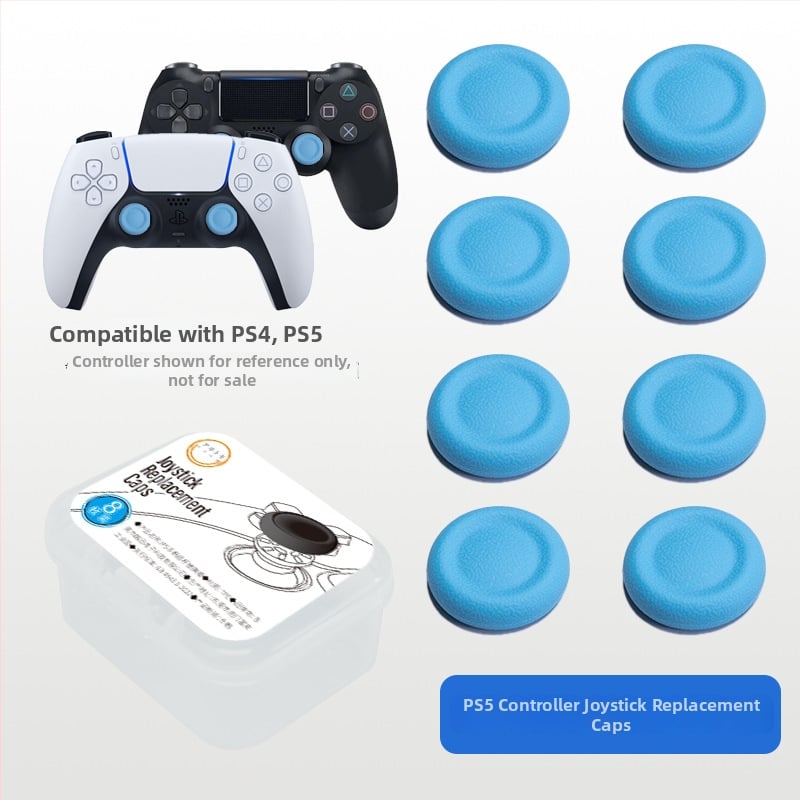 PS5/PS4/Pro joystick sapka cseréje - alumínium, 8 darabos készlet, PS5/PS4-kompatibilis