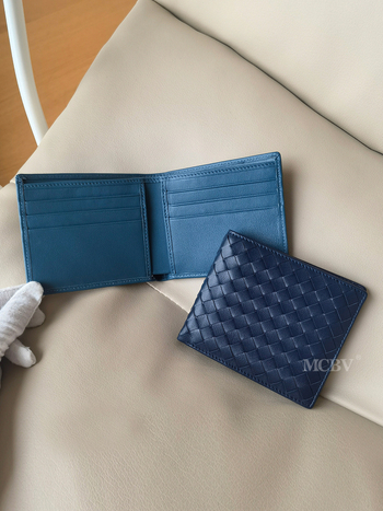 MCBV tikra oda, rankų austas vyriška trumpa piniginė su monetų kišene ir kortų laikikliu