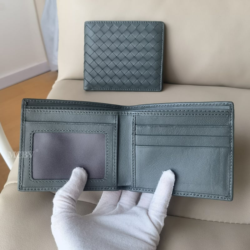 MCBV tikra oda, rankų austas vyriška trumpa piniginė su monetų kišene ir kortų laikikliu