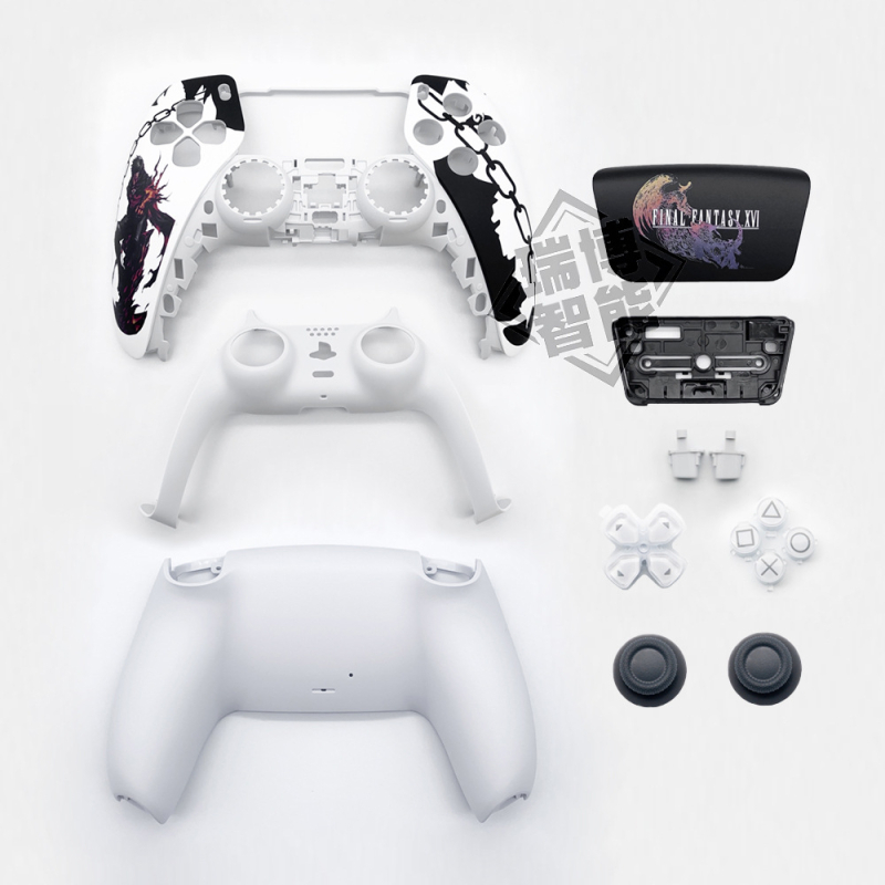 PS5 kontrollerhez cserélhető ház – ABS+PC anyag, kompatibilis a PS5 kontrollerrel, modellek 010/020/030/040/050, súly 65,5 g