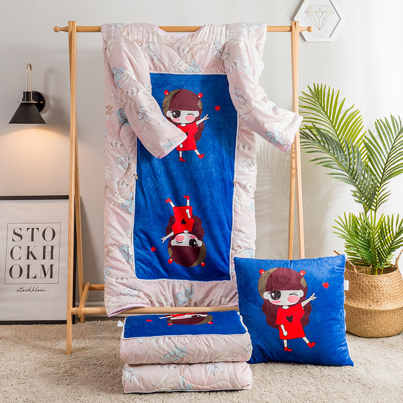 Одеяло-възглавница, карикатурен стил, памучна външна част, пълнеж полиестер, марка Juxiangge