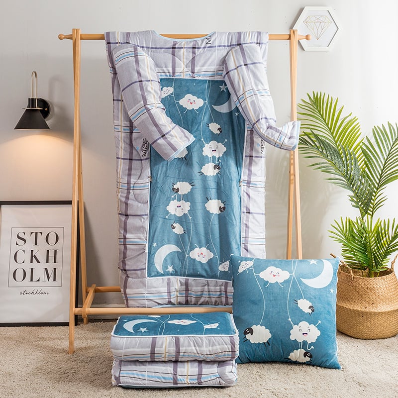 Одеяло-възглавница, карикатурен стил, памучна външна част, пълнеж полиестер, марка Juxiangge