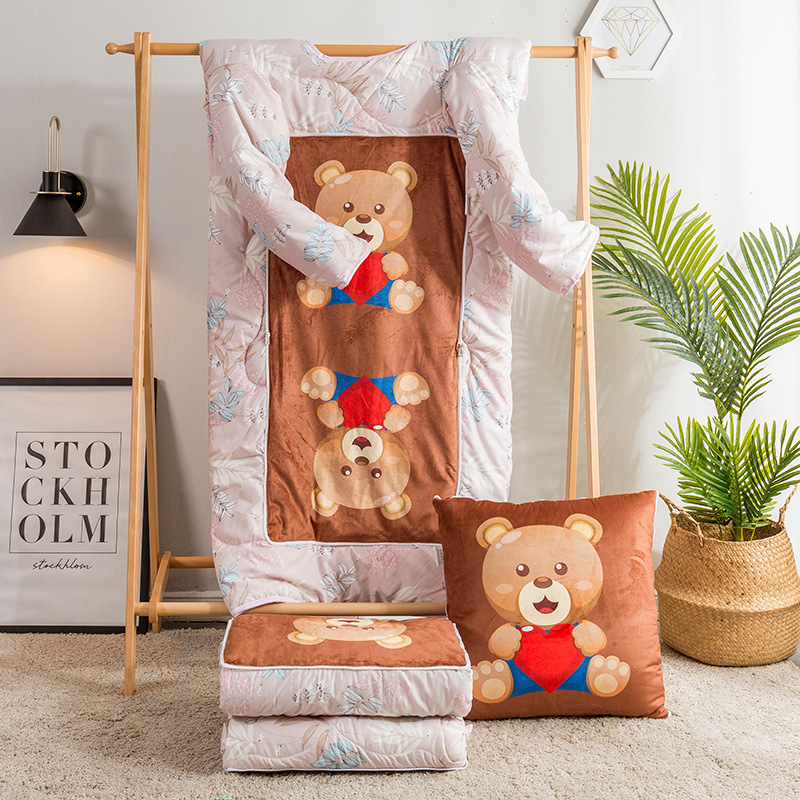 Одеяло-възглавница, карикатурен стил, памучна външна част, пълнеж полиестер, марка Juxiangge