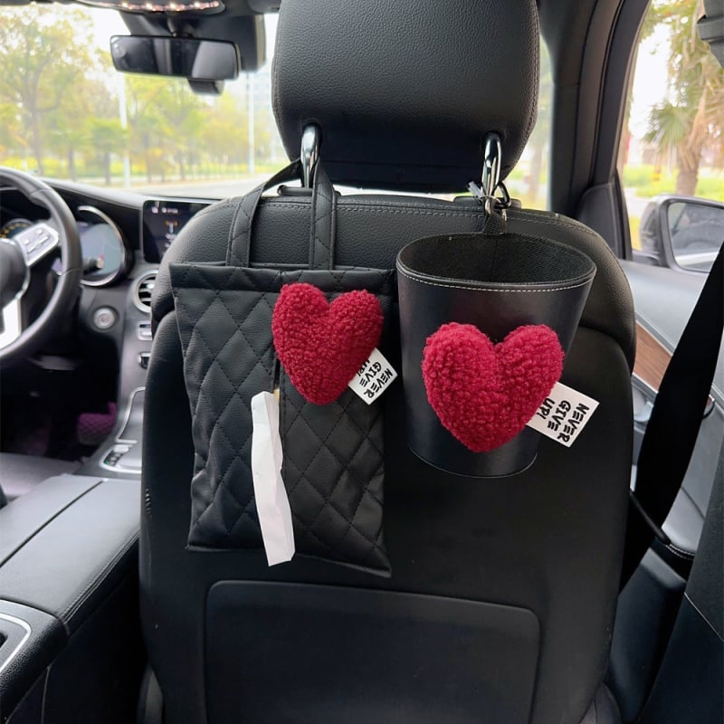 Автомобилен подвесен органайзер за вътрешното пространство с кутия за салфетки, две в едно, за предна и задна седалка, с дръжка, тип окачване