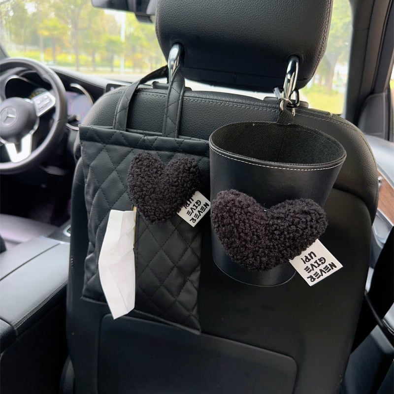Автомобилен подвесен органайзер за вътрешното пространство с кутия за салфетки, две в едно, за предна и задна седалка, с дръжка, тип окачване