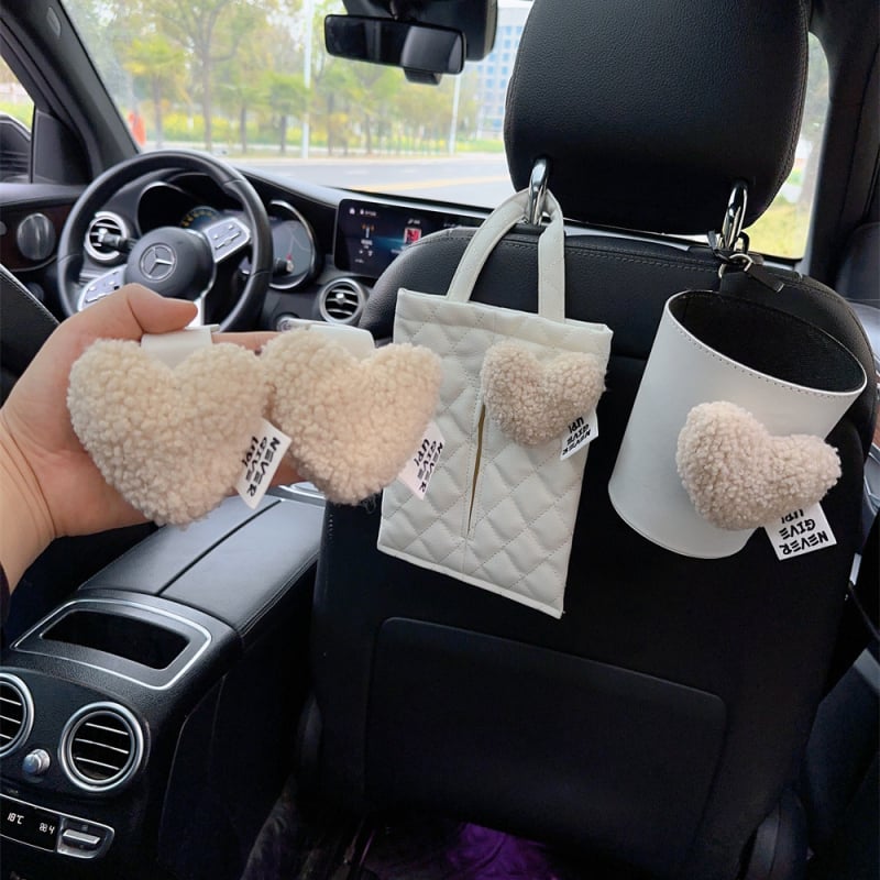 Автомобилен подвесен органайзер за вътрешното пространство с кутия за салфетки, две в едно, за предна и задна седалка, с дръжка, тип окачване