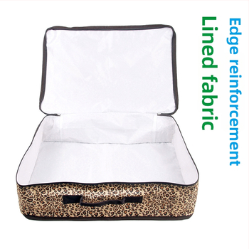 Τσάντα αποθήκευσης με λεοπάρ σχέδιο, αδιάβροχο Oxford ύφασμα, κυβοειδές σχήμα, πολυλειτουργικός οργανωτής