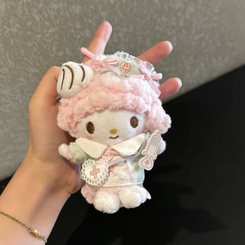 Pandantiv pluș pentru geantă și breloc — miel asistent medical, model animație drăguț, stil proaspăt și dulce (Material: pluș; Model: Kitty/Snoopy/erou din animație; Stil: proaspăt și dulce)