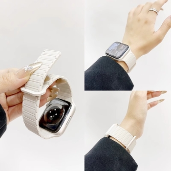 Magnetski silikon kaiš za Apple Watch, kompatibilan sa S10, iWatch 9 SE, Apple Watch 8765