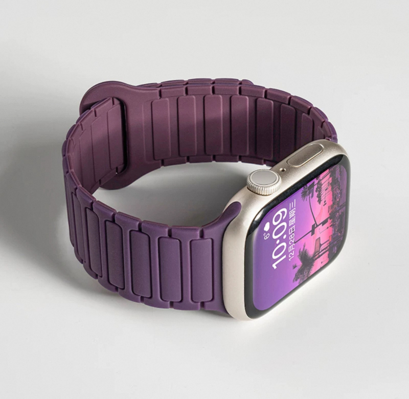 Magnetski silikon kaiš za Apple Watch, kompatibilan sa S10, iWatch 9 SE, Apple Watch 8765