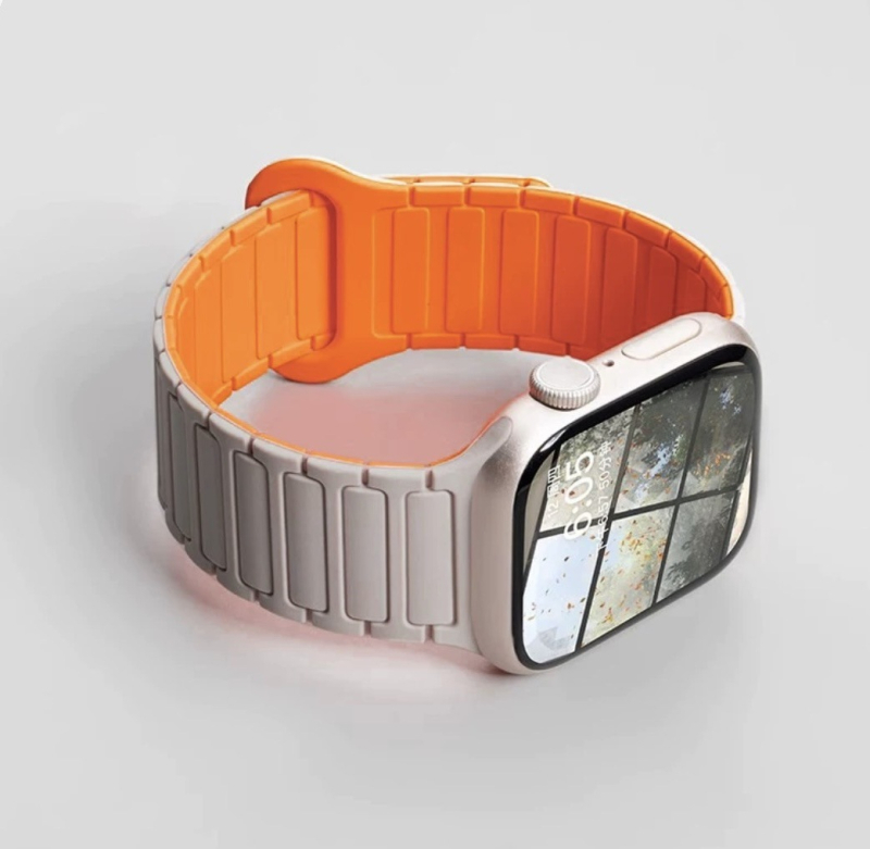 Magnetski silikon kaiš za Apple Watch, kompatibilan sa S10, iWatch 9 SE, Apple Watch 8765
