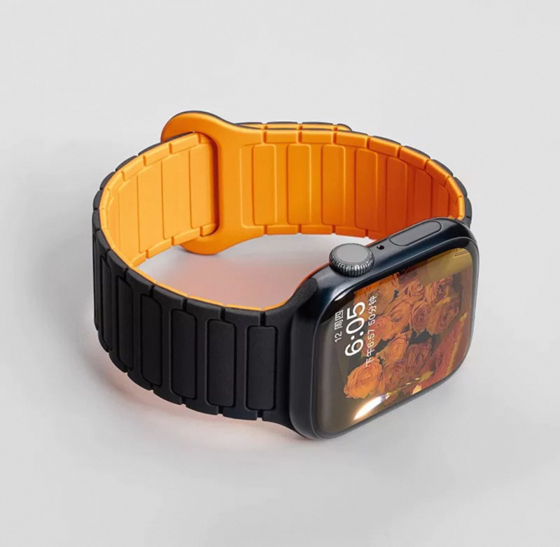 Magnetski silikon kaiš za Apple Watch, kompatibilan sa S10, iWatch 9 SE, Apple Watch 8765