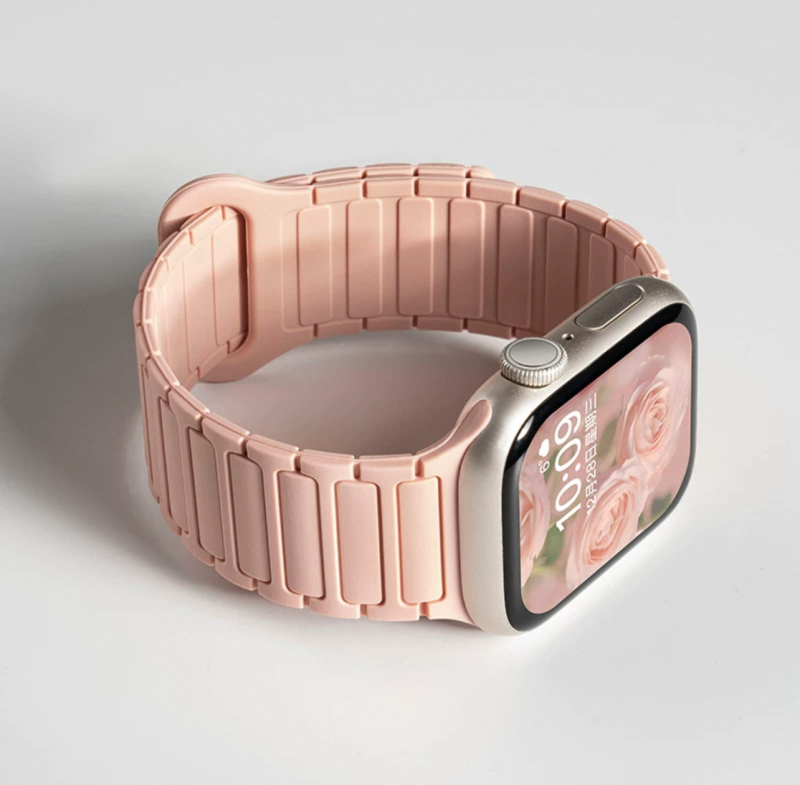 Magnetski silikon kaiš za Apple Watch, kompatibilan sa S10, iWatch 9 SE, Apple Watch 8765
