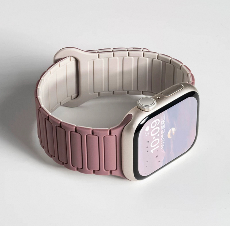 Magnetski silikon kaiš za Apple Watch, kompatibilan sa S10, iWatch 9 SE, Apple Watch 8765