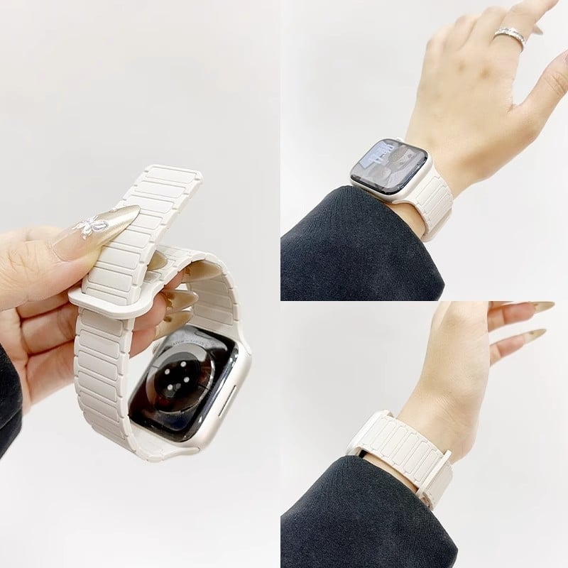 Magnetski silikon kaiš za Apple Watch, kompatibilan sa S10, iWatch 9 SE, Apple Watch 8765