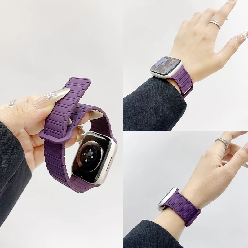 Magnetski silikon kaiš za Apple Watch, kompatibilan sa S10, iWatch 9 SE, Apple Watch 8765