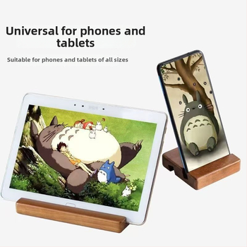 Настолен държач за телефон от бук, минималистичен дизайн, възможност за персонализация