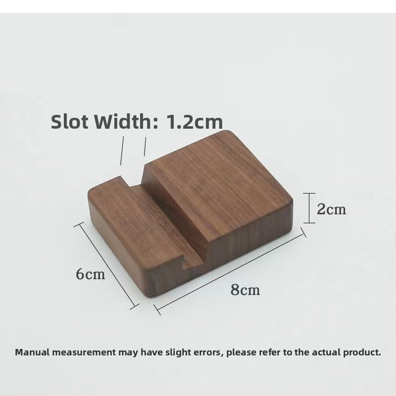 Настолен държач за телефон от бук, минималистичен дизайн, възможност за персонализация