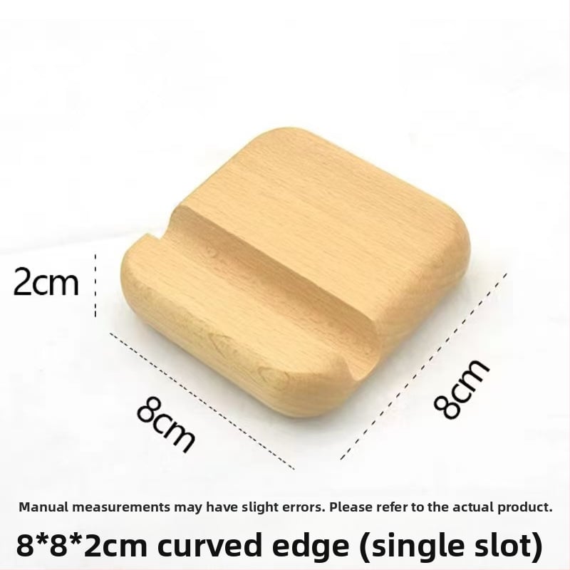 Настолен държач за телефон от бук, минималистичен дизайн, възможност за персонализация