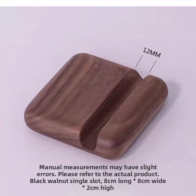 Настолен държач за телефон от бук, минималистичен дизайн, възможност за персонализация