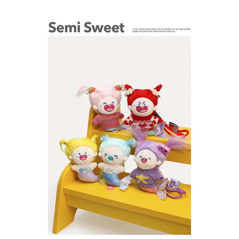 Русалска плюшена висулка за кола – ключодържател, карикатурен стил, смесени материали, интериорна декорация