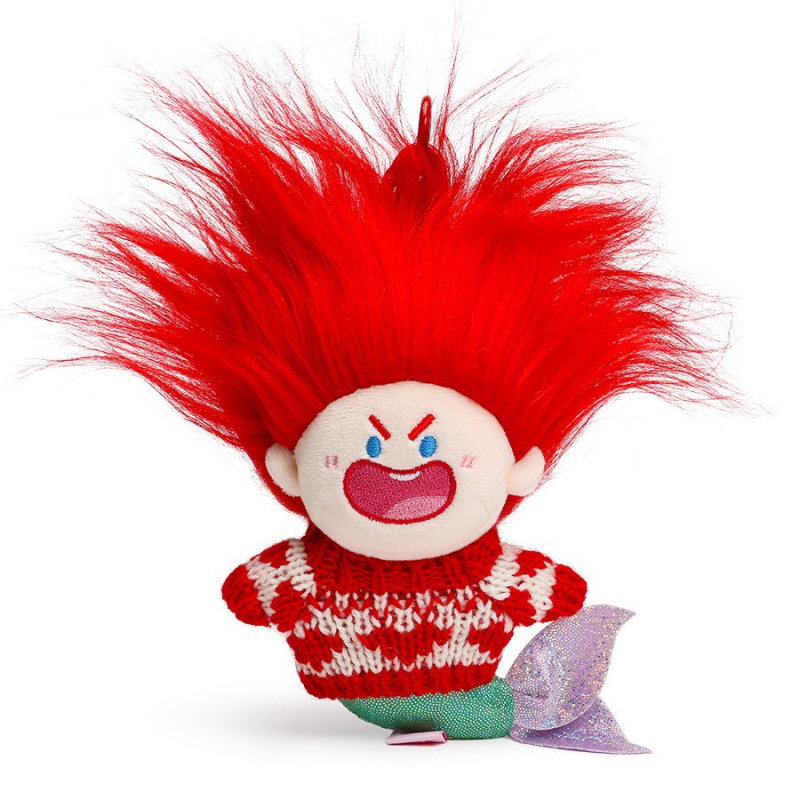 Русалска плюшена висулка за кола – ключодържател, карикатурен стил, смесени материали, интериорна декорация