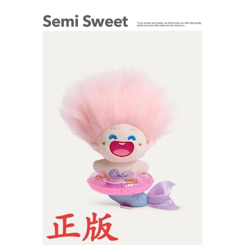 Русалска плюшена висулка за кола – ключодържател, карикатурен стил, смесени материали, интериорна декорация