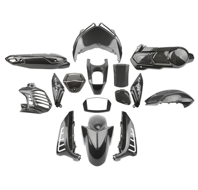 Modificirano vanjsko kućište za Yamaha NMAX155 – plastično kućište s uzorkom karbonskih vlakana