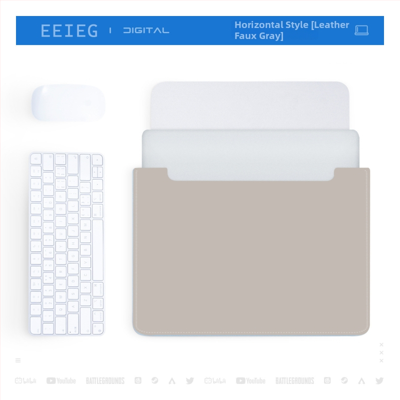 Чанта-лайнер за лаптоп MacBook – водоустойчива, ултралека и подходяща за съхранение; PVC външна част с облицовка от синтетична кожа; Geiger, бизнес елит стил, пролет 2025