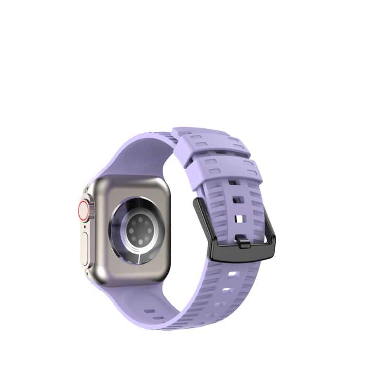 Σιλικονούς ιμάντας για Apple Watch Ultra με μοτίβο ελαστικού — συμβατός με Gen 1–8, υλικό σιλικόνης, αγκράφα με ακίδα, προσαρμοζόμενος μέγεθος διεπαφής