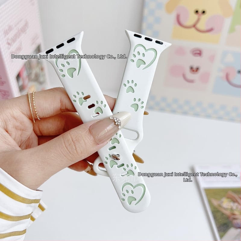 Силиконова каишка за Apple Watch, спортен стил, закопчаване с катарама, персонализируем интерфейс, съвместима с Apple Watch