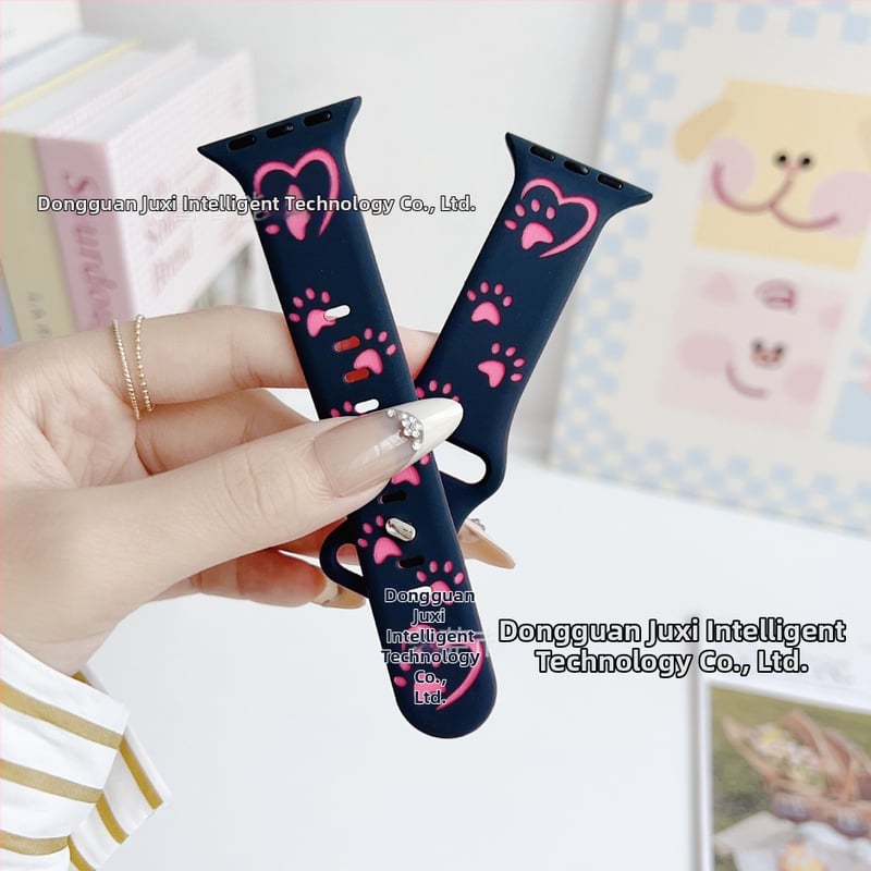 Силиконова каишка за Apple Watch, спортен стил, закопчаване с катарама, персонализируем интерфейс, съвместима с Apple Watch