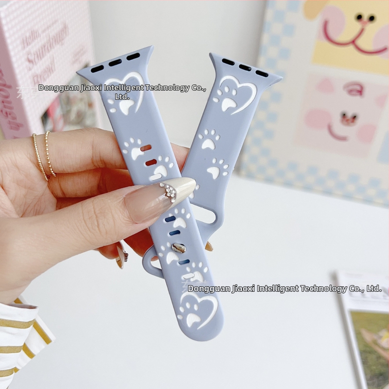 Силиконова каишка за Apple Watch, спортен стил, закопчаване с катарама, персонализируем интерфейс, съвместима с Apple Watch