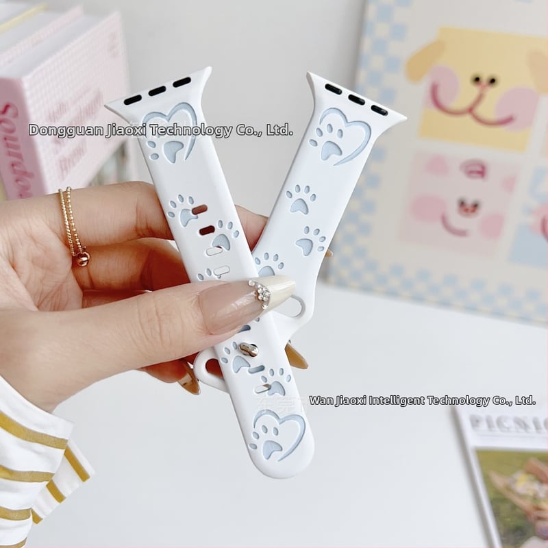 Силиконова каишка за Apple Watch, спортен стил, закопчаване с катарама, персонализируем интерфейс, съвместима с Apple Watch