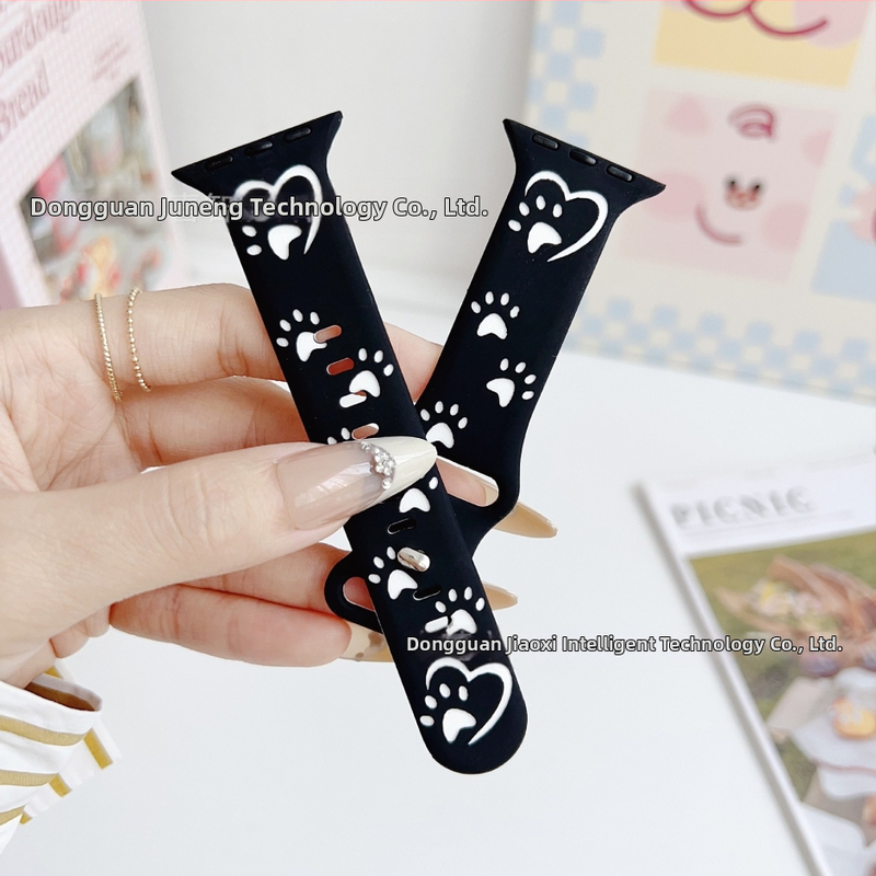 Силиконова каишка за Apple Watch, спортен стил, закопчаване с катарама, персонализируем интерфейс, съвместима с Apple Watch