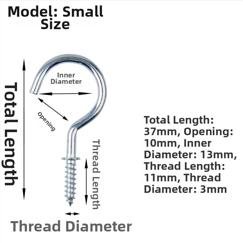 Σφυρήλατα αγκίστρια από σίδηρο για κούπες, σετ 10 τεμαχίων με βίδες αυτοτρύπαν, μοντέρνο και απλό σχέδιο, ικανότητα φόρτου 3–5 kg