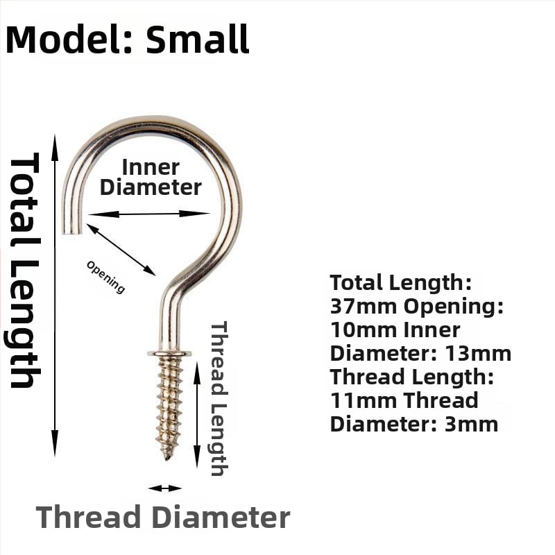 Σφυρήλατα αγκίστρια από σίδηρο για κούπες, σετ 10 τεμαχίων με βίδες αυτοτρύπαν, μοντέρνο και απλό σχέδιο, ικανότητα φόρτου 3–5 kg