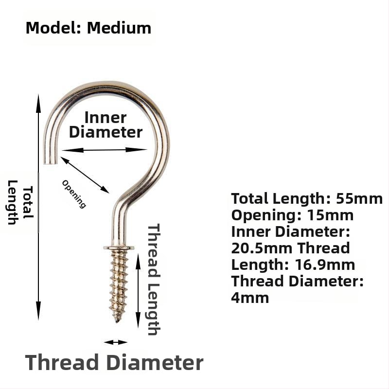 Σφυρήλατα αγκίστρια από σίδηρο για κούπες, σετ 10 τεμαχίων με βίδες αυτοτρύπαν, μοντέρνο και απλό σχέδιο, ικανότητα φόρτου 3–5 kg