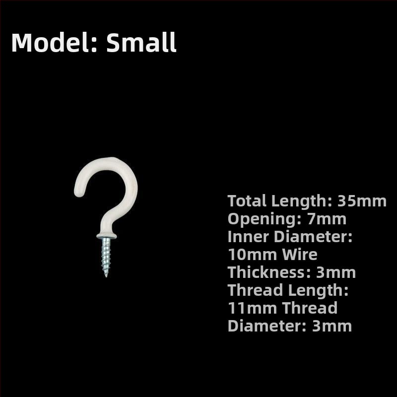 Σφυρήλατα αγκίστρια από σίδηρο για κούπες, σετ 10 τεμαχίων με βίδες αυτοτρύπαν, μοντέρνο και απλό σχέδιο, ικανότητα φόρτου 3–5 kg