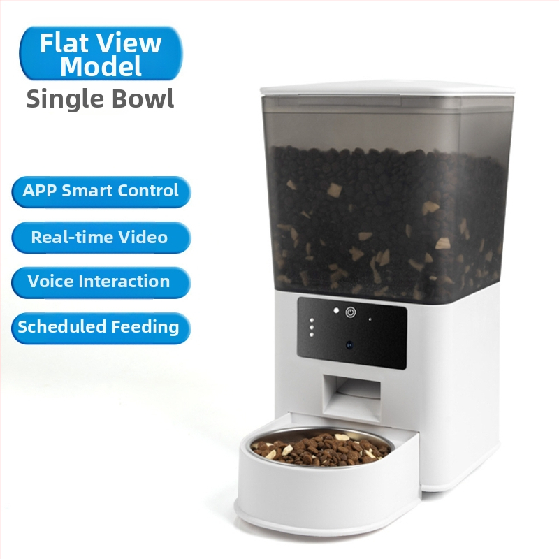 Смарт автоматичен хранилник за котки и кучета с Wi‑Fi, управление чрез приложение, програмиране на време и порции, модел BL001