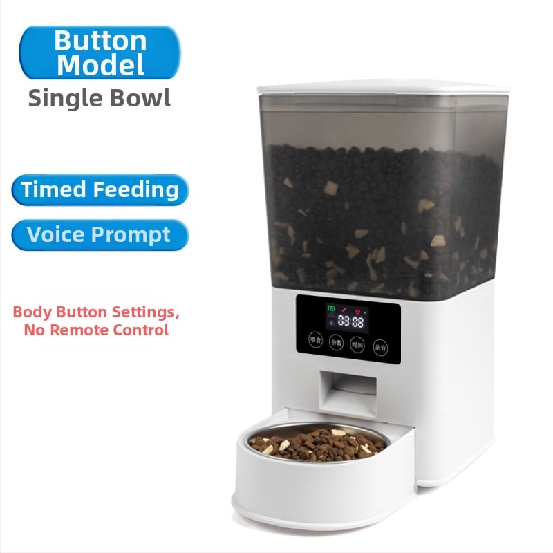 Смарт автоматичен хранилник за котки и кучета с Wi‑Fi, управление чрез приложение, програмиране на време и порции, модел BL001