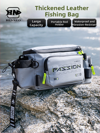 Benno чанта за примамки за риболов – водоустойчива, многофункционална талия чанта, мембранен материал, за зареждане на примамки, организация на линията, пръчка и макари