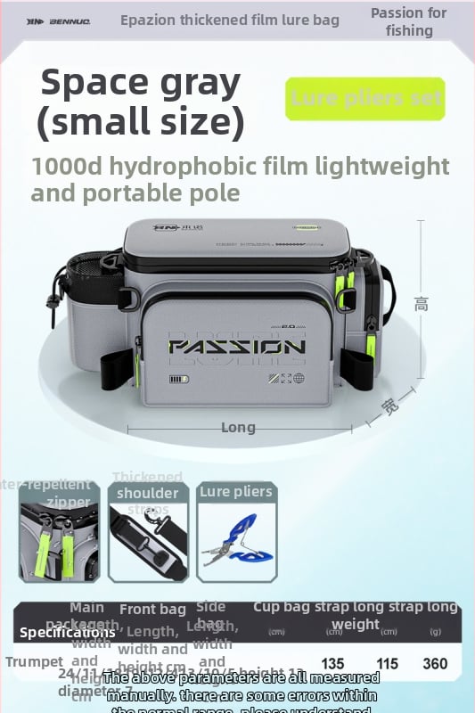 Benno чанта за примамки за риболов – водоустойчива, многофункционална талия чанта, мембранен материал, за зареждане на примамки, организация на линията, пръчка и макари
