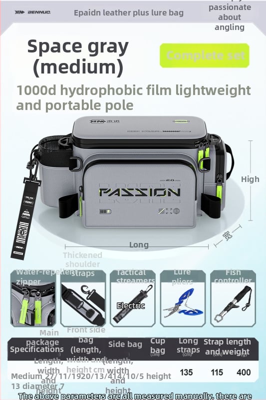 Benno чанта за примамки за риболов – водоустойчива, многофункционална талия чанта, мембранен материал, за зареждане на примамки, организация на линията, пръчка и макари