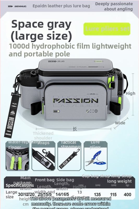 Benno чанта за примамки за риболов – водоустойчива, многофункционална талия чанта, мембранен материал, за зареждане на примамки, организация на линията, пръчка и макари