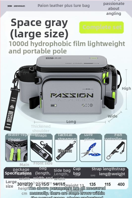 Benno чанта за примамки за риболов – водоустойчива, многофункционална талия чанта, мембранен материал, за зареждане на примамки, организация на линията, пръчка и макари