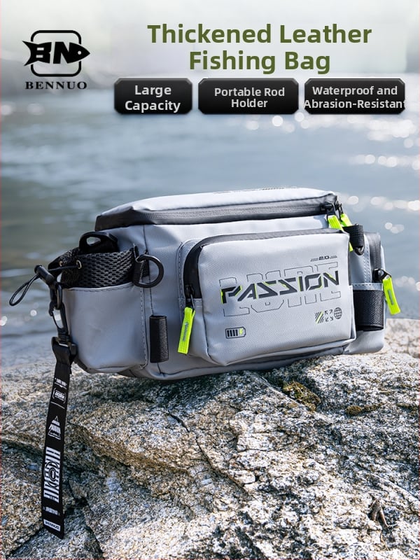 Benno чанта за примамки за риболов – водоустойчива, многофункционална талия чанта, мембранен материал, за зареждане на примамки, организация на линията, пръчка и макари