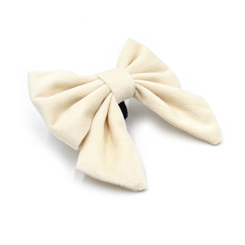 Guler de câine din velur cu funda, stil marin