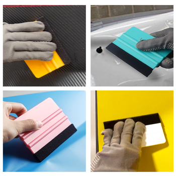 Скрапер за автомобилни фолиа, двустранен квадратен, от PP пластмаса