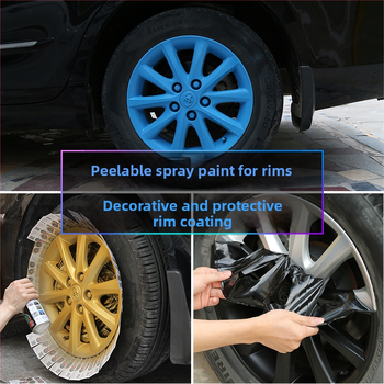Automobilių ratų dažymo rinkinys su nuimamamu filmu, skirtas ratų spalvos keitimui, rankinis ir savarankiškas purškimas